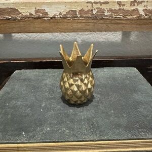 Vintage Brass Pineapple Candlestick/Toothpick Holder